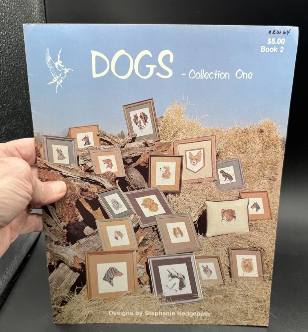 Cross Stitch Booklet #102 DOGS - COLLECTION ONE Pegasus Publication Original